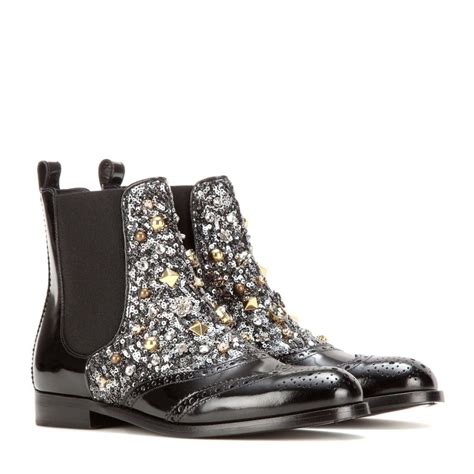 dolce gabbana chelsea boots|dolce and gabbana rhinestone boots.